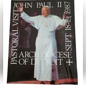 Commemorative Magazine - Pope John Paul II Pastoral Visit To Detroit, 1987